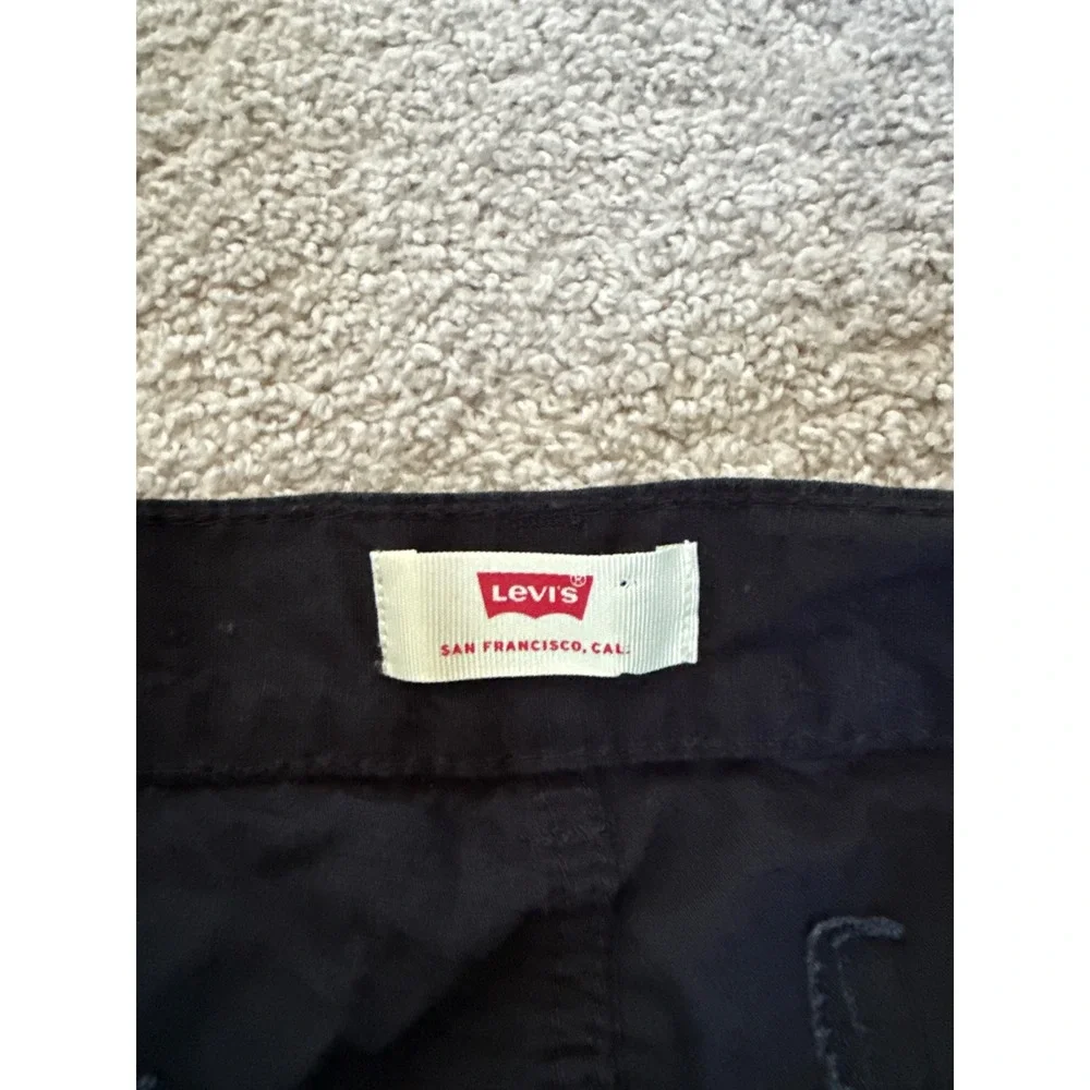 Levis Kids Black Cargo Shorts Size 16 Regular W28 Cotton Ripstop Multi Pocket